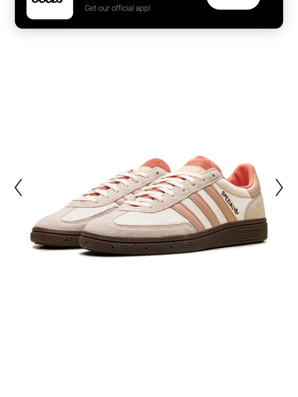 adidas Spezial Cream & Peach Retro Trainer